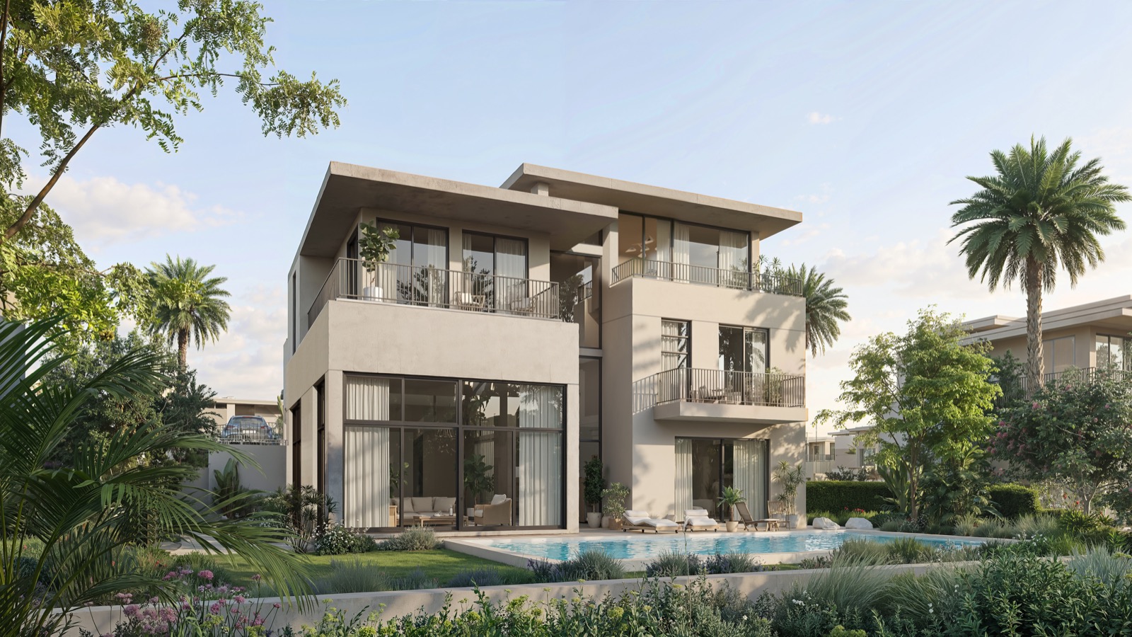 Grova East Hills — Villa 3 garden view